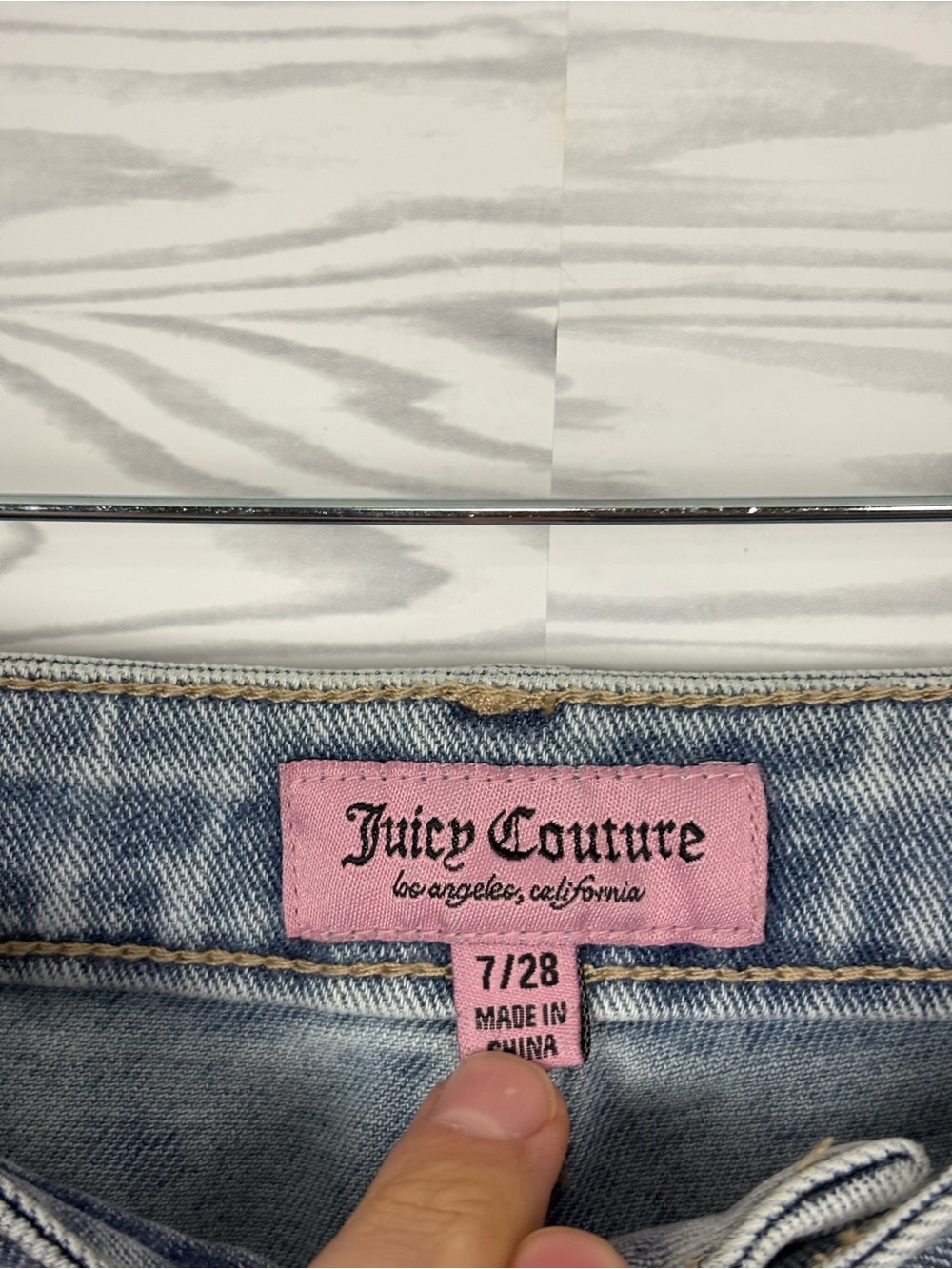 Juicy Couture Abbot wide leg cargo jeans Y2K JUICY spell out NWT Size 7/28 - Picture 7 of 10